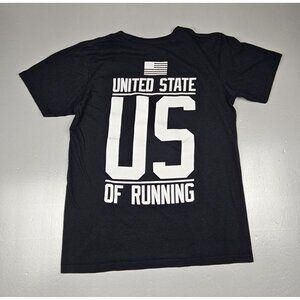 ADIDAS USA United State Of Running T-Shirt Mens Medium. The Go-To‎ Tee Black.